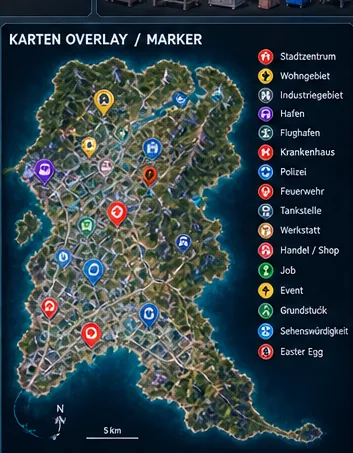 Konzept einer grossen Spielwelt